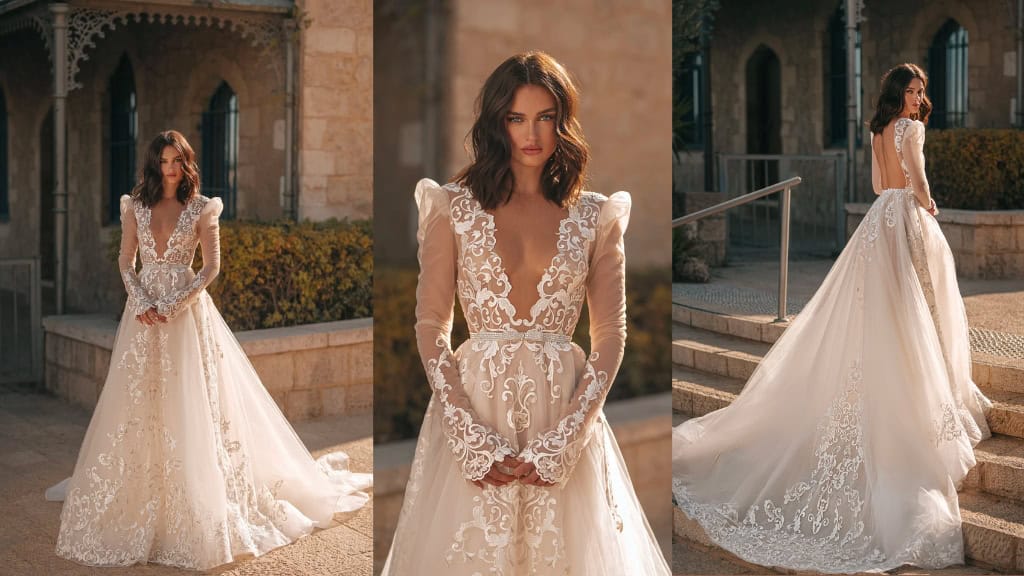 A-Line Romantic Lace Wedding Dress