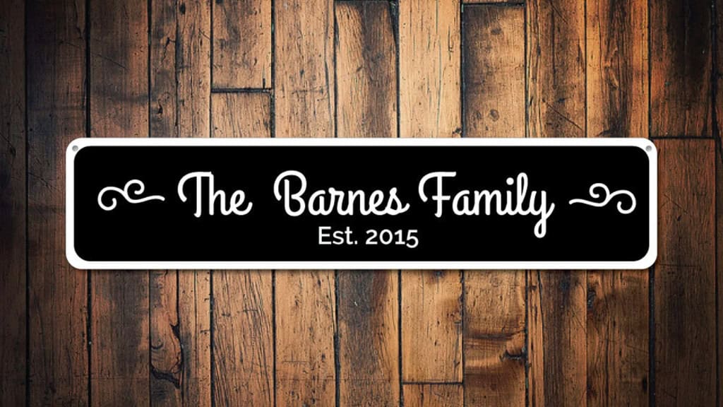 Personalized Aluminum Wedding Sign