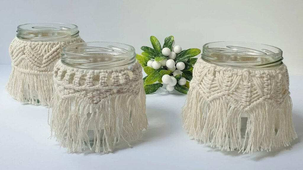 Handmade Macrame Jar Cover