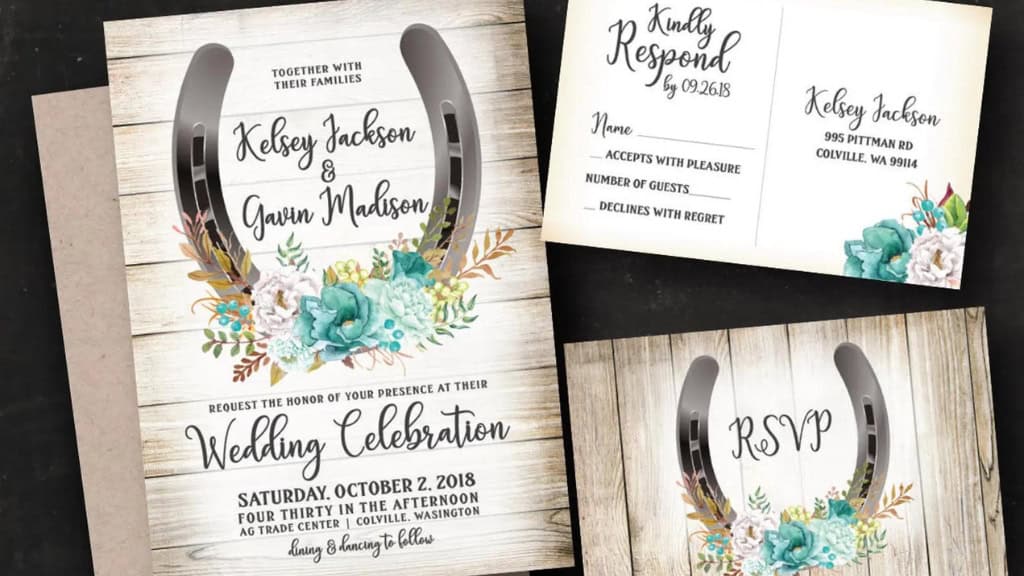 Horseshoe Wedding Invitation