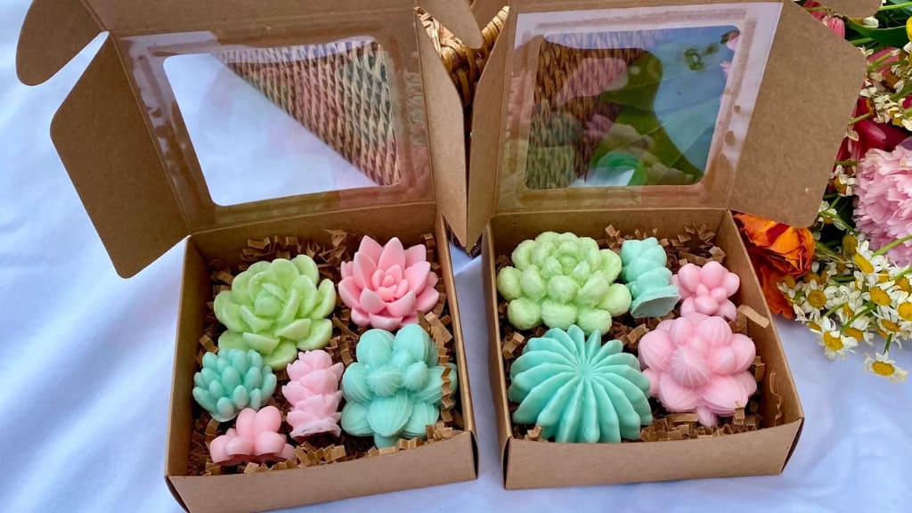 Succulent Soap Favor Box
