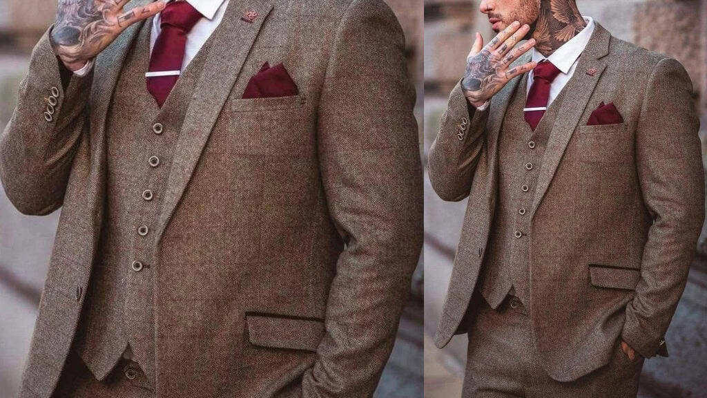 Brown Tweed Men's Suit