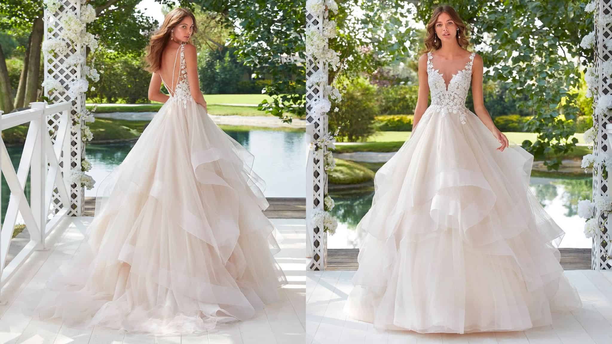 Custom Lace Floral Appliqué Wedding Dress