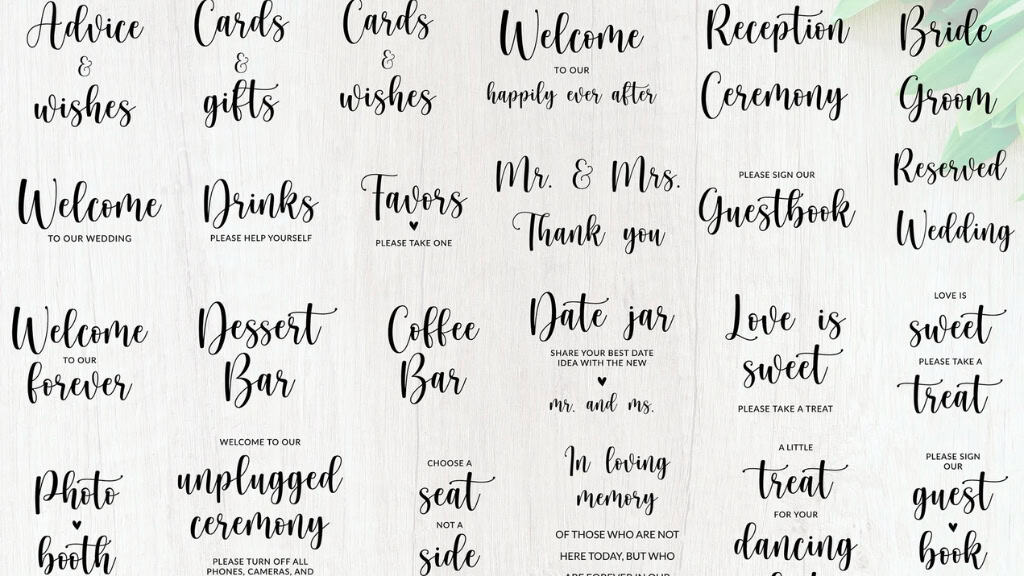 Wedding Sign Bundle with Custom Options