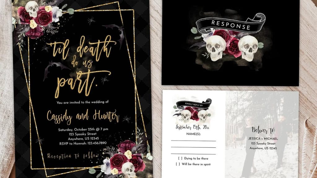 Halloween Wedding Invitation Template