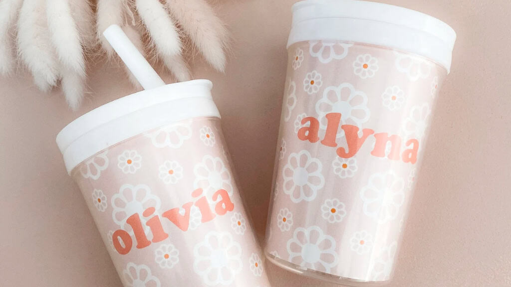 Personalized Flower Girl Sippy Cup