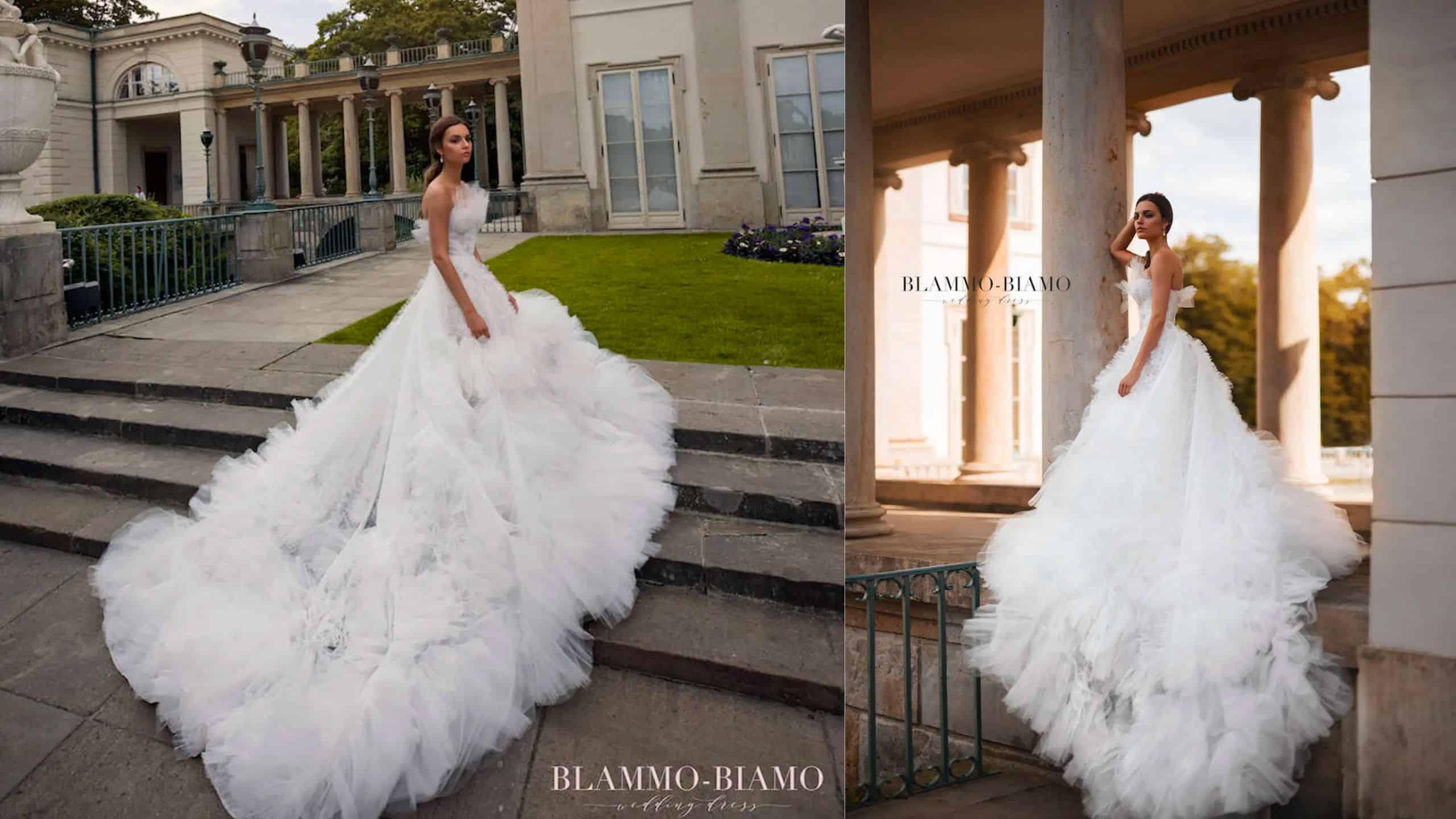 Princess Wedding Dress with Puffy Tulle Skirt