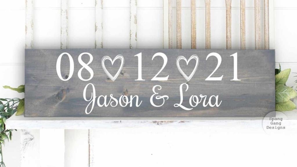 Rustic Wedding Date Sign