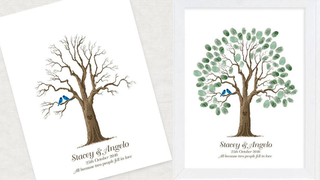 Fingerprint Tree Wedding Guest Book