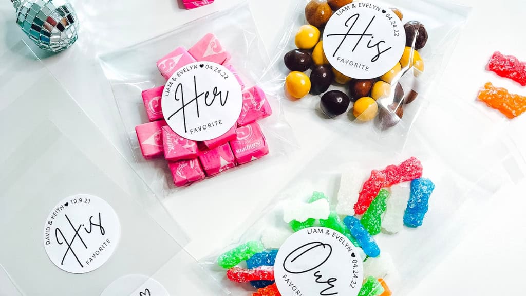 Custom Wedding Favor Stickers
