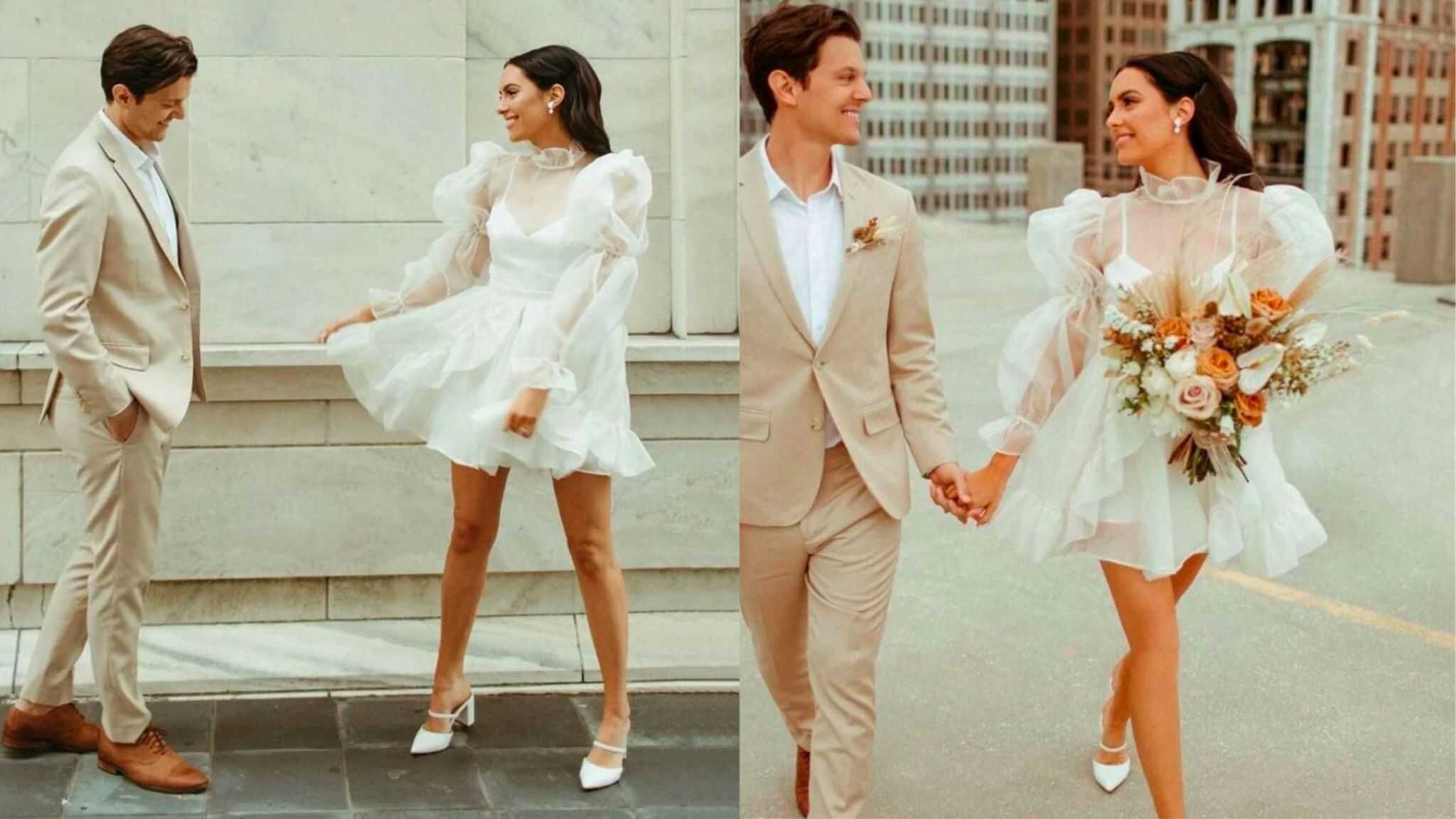 Short White Wedding Dress