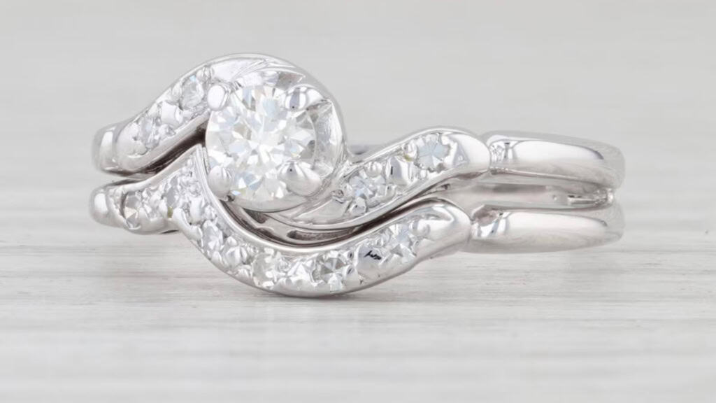 0.43ctw VS2 Diamond Engagement Ring in 14k White Gold