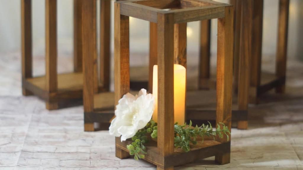 Wooden Wedding Lantern Centerpiece