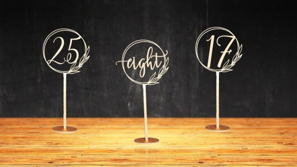 Customizable Wedding Table Names