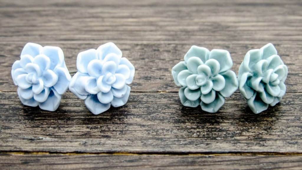 Echeveria Succulent Stud Earrings