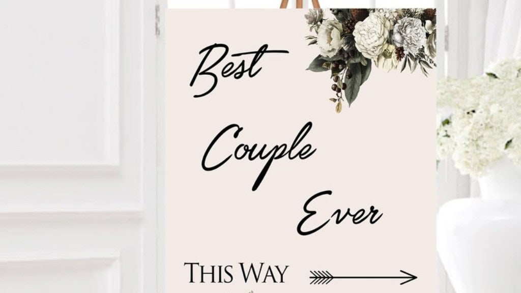 Custom Wedding Direction Sign