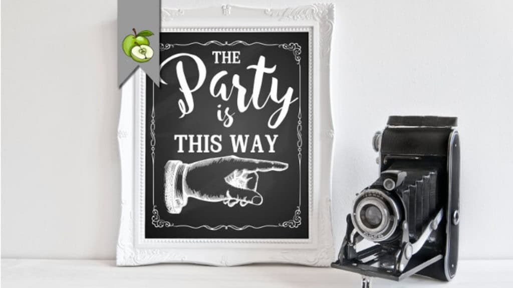 Party This Way Printable Signs