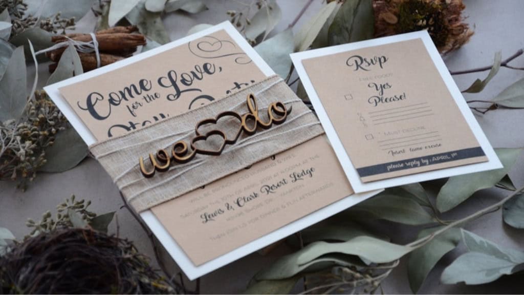 Rustic Wooden Wedding Invitations