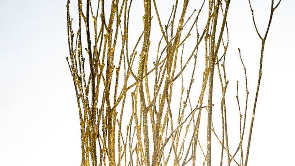 Sparkling Gold Natural Branch Centerpieces