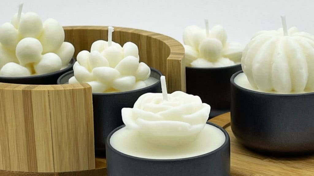 Set of Succulent Candle Sculptures