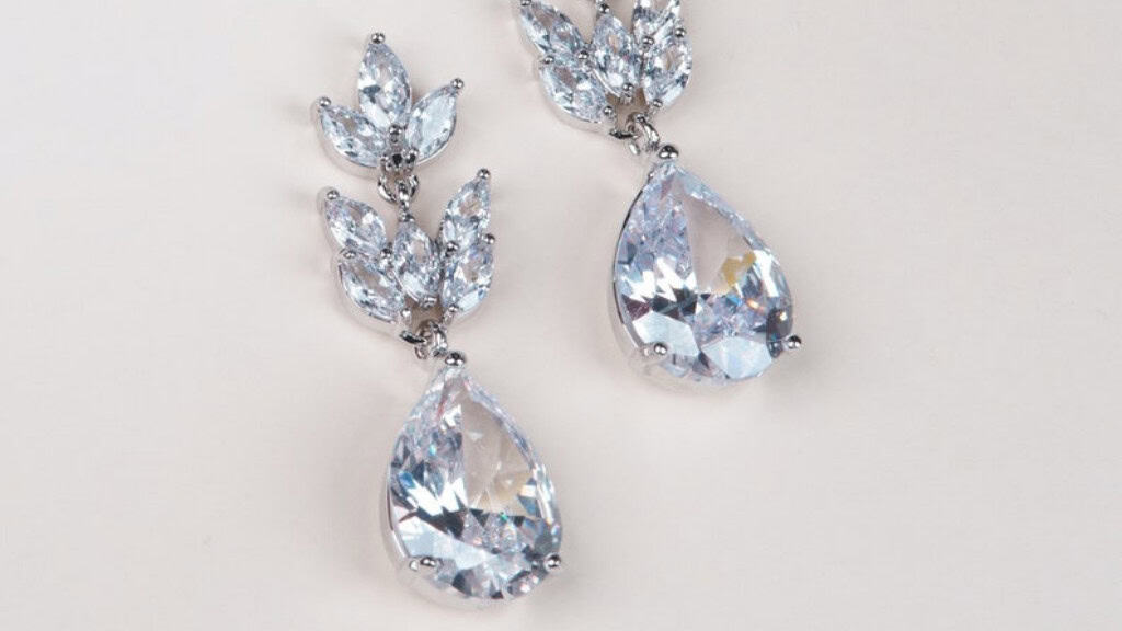 Swarovski Teardrop Pearl & Crystal Earrings