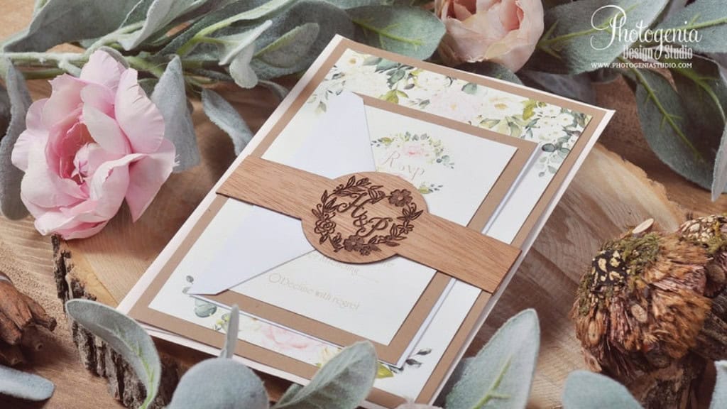Personalized Wooden Rustic Wedding Invitations
