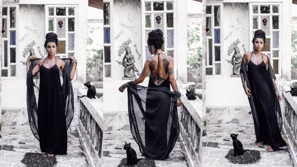 Elegant Black Wedding Dress