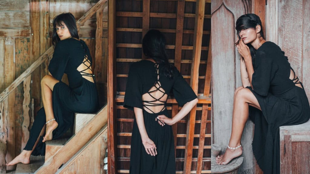 Organic Cotton Boho Evening Dress