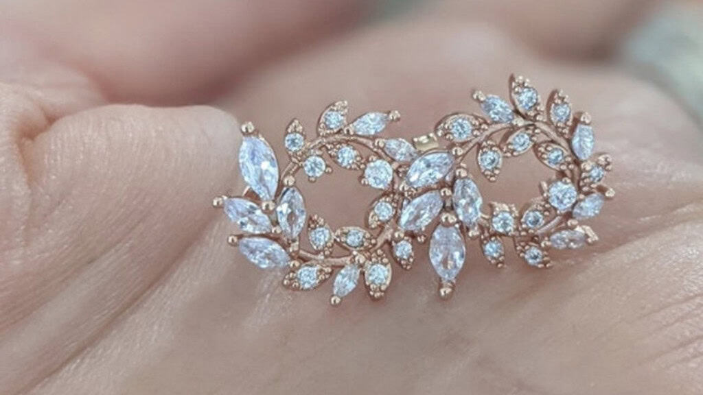 Silver Stud Bridesmaid Wedding Earrings