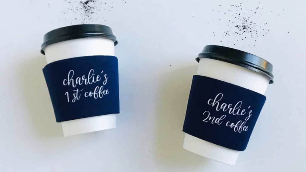 Personalized Reusable Coffee Sleeves
