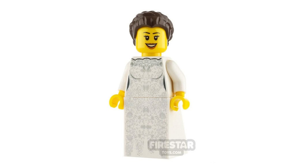 Custom LEGO Wedding Bride Minifigure