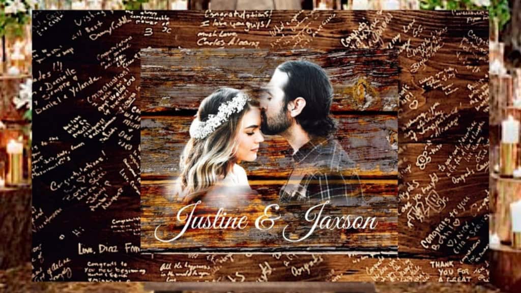 Customized Wooden Photo Guest Sign