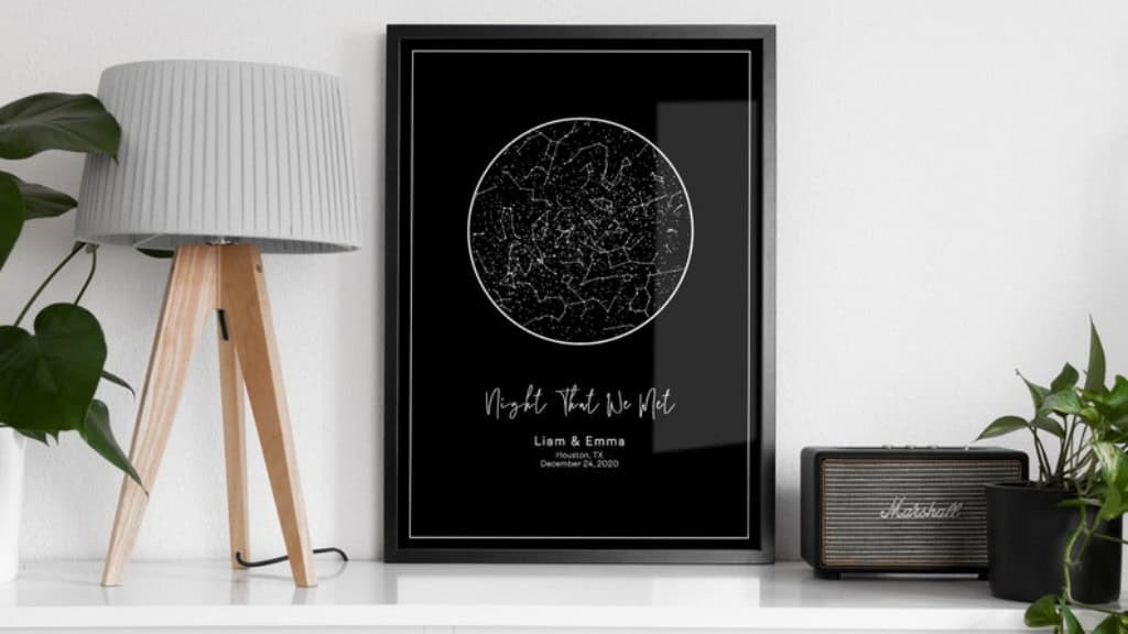 Custom Star Map Framed Print