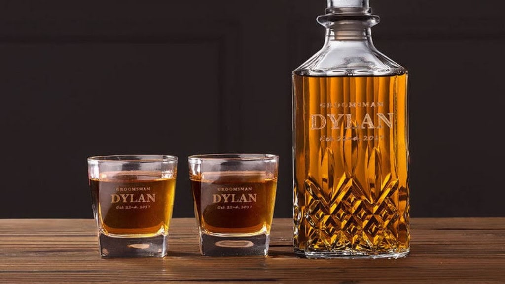 Personalized Engraved Whiskey Decanter Set