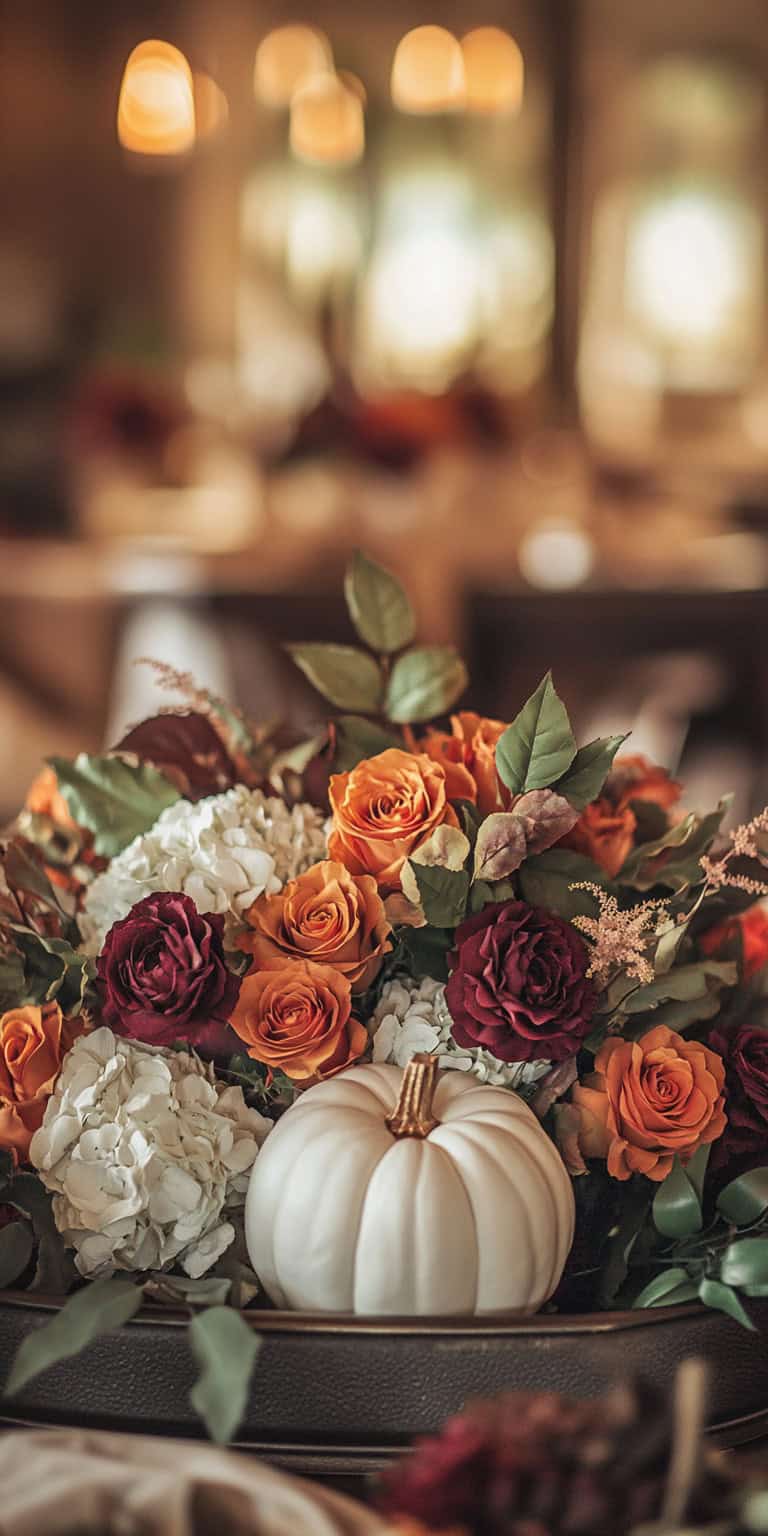 Fall Farmhouse Long Table Centerpiece 1