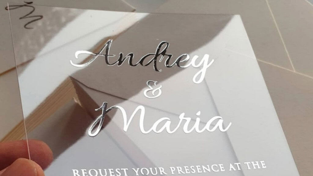 Customizable Transparent Wedding Invitations