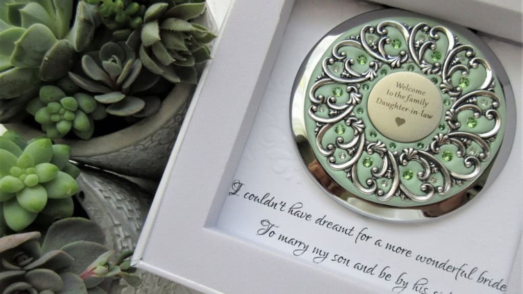 Welcome Daughter-in-Law Bridal Compact Mirror