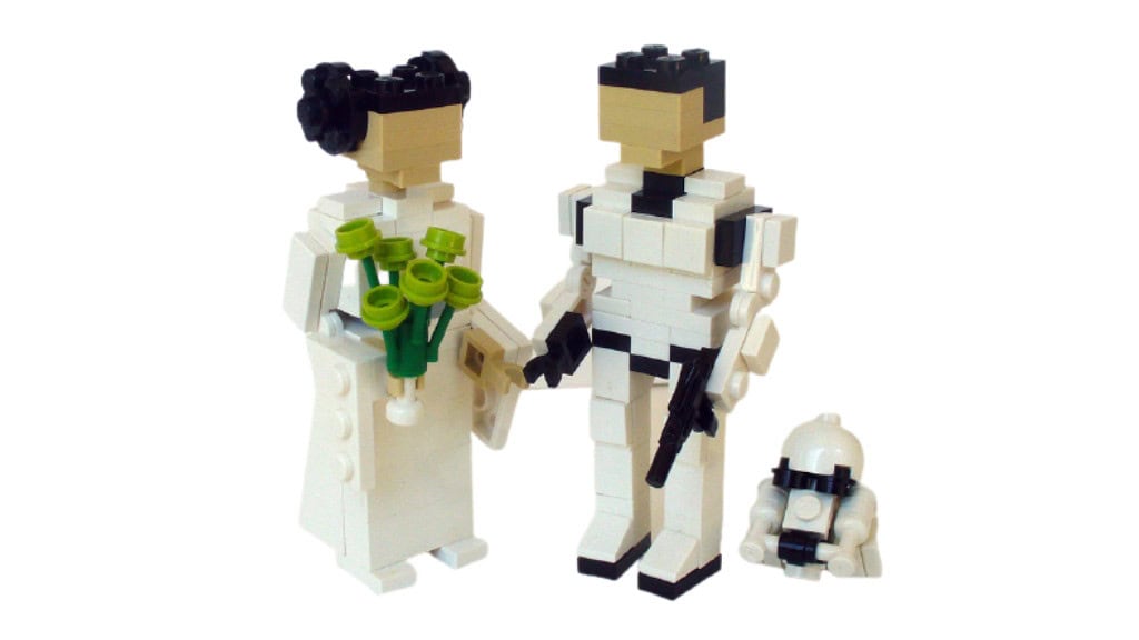 Leia and Han Stormtrooper Wedding Topper