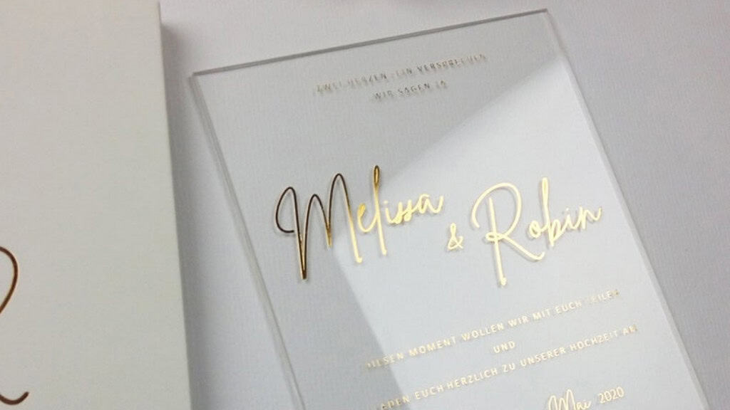 Luxury Custom Acrylic Wedding Invitation
