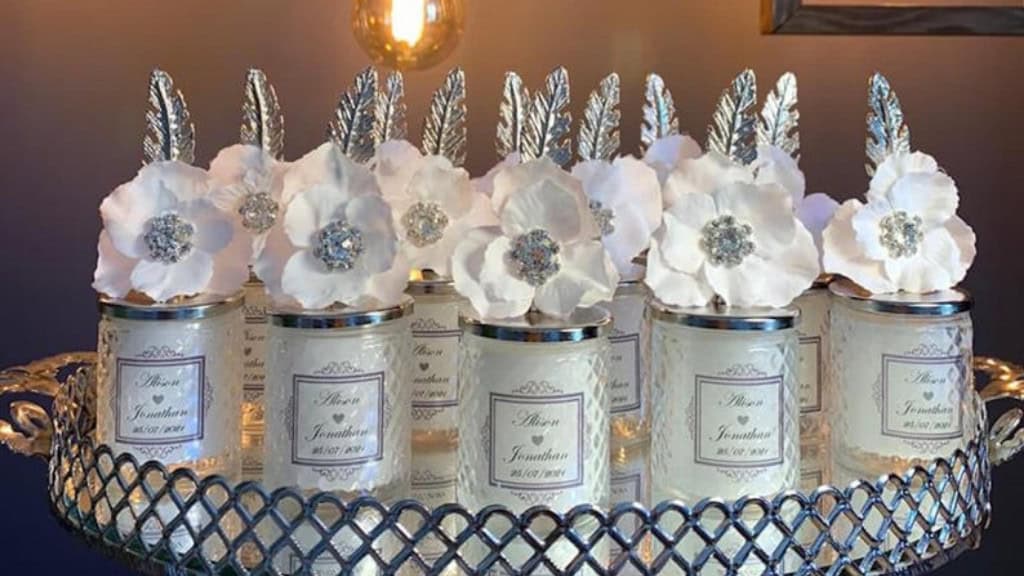 Personalised Wedding Thank You Candle Favor