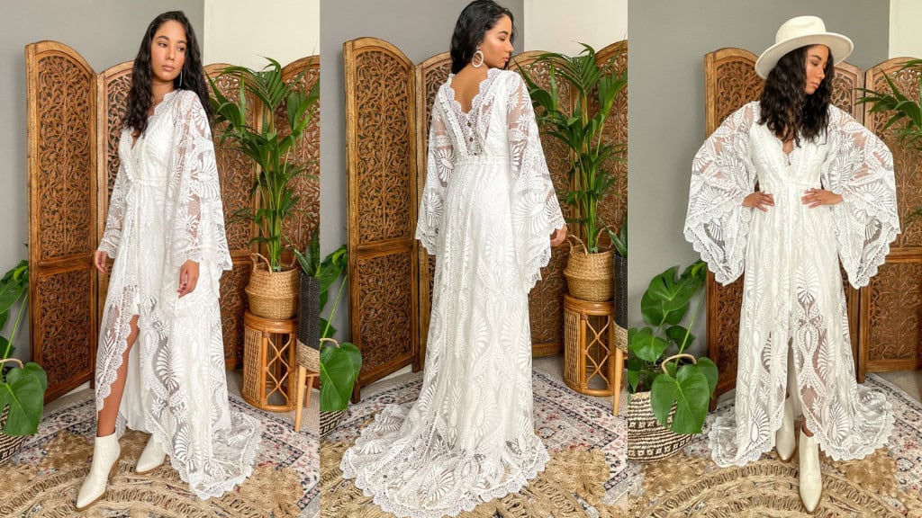Bibiluxe Maya Chantilly Lace Kimono Dress