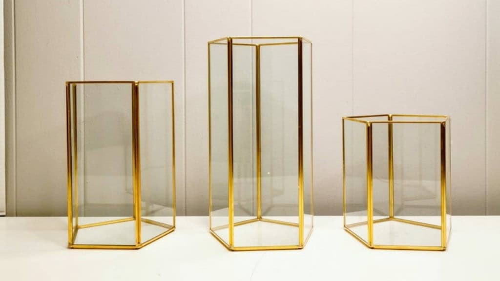 Tall Pentagon Geometric Terrarium