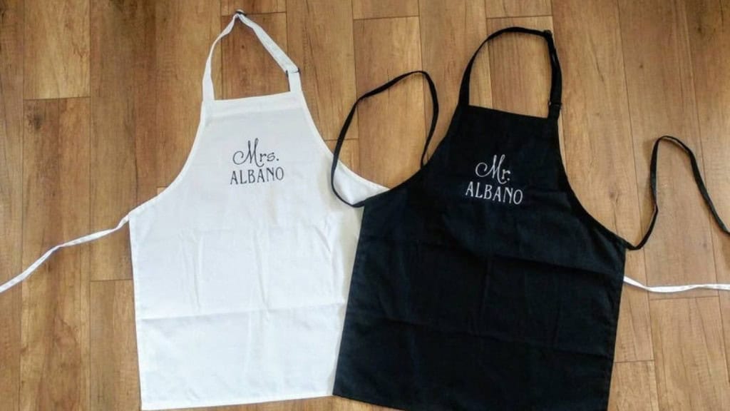 Personalized Mr and Mrs Durable Aprons