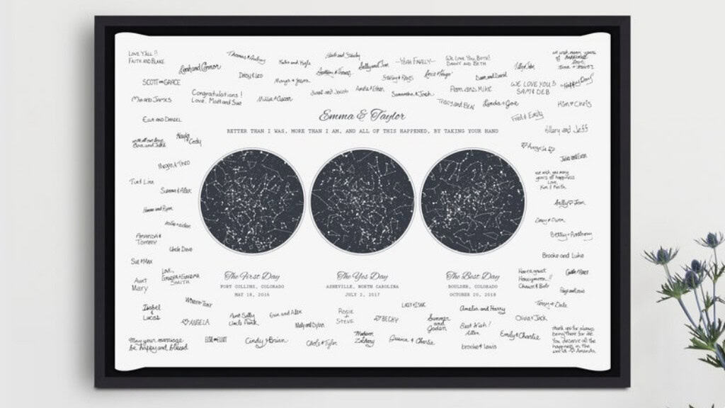 Night Sky Wedding Guest Book Alternative