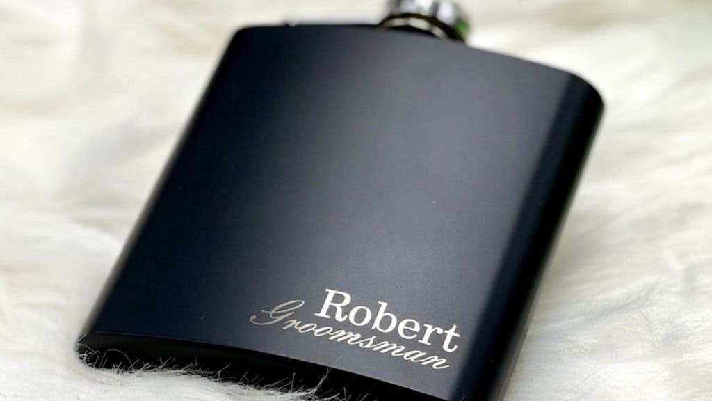 Personalized Engraved Groomsmen Flask