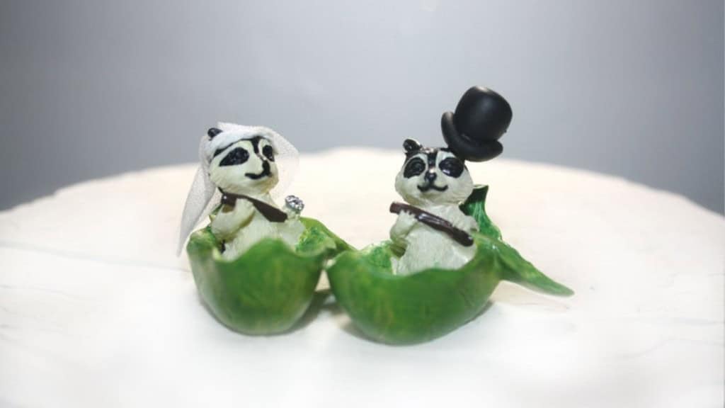 Raccoon Wedding Cake Toppers