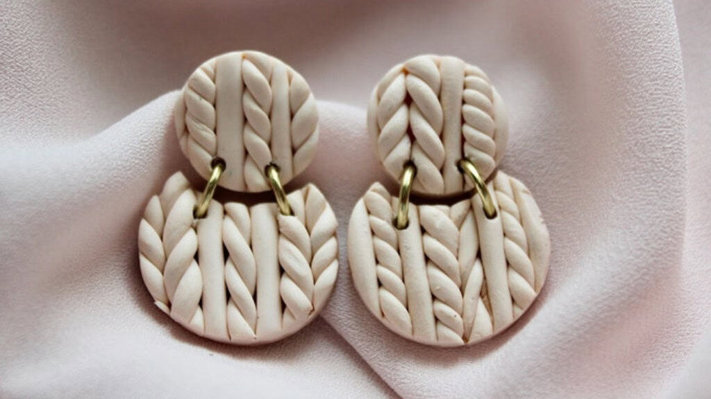 Polymer Clay Earrings with Hypoallergenic Posts