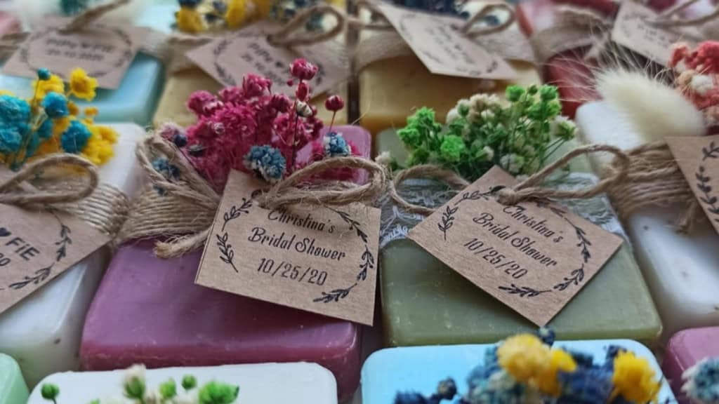 Vegan Personalized Wedding Guest Soaps