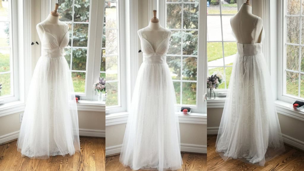 Simple Boho Lace Wedding Dress