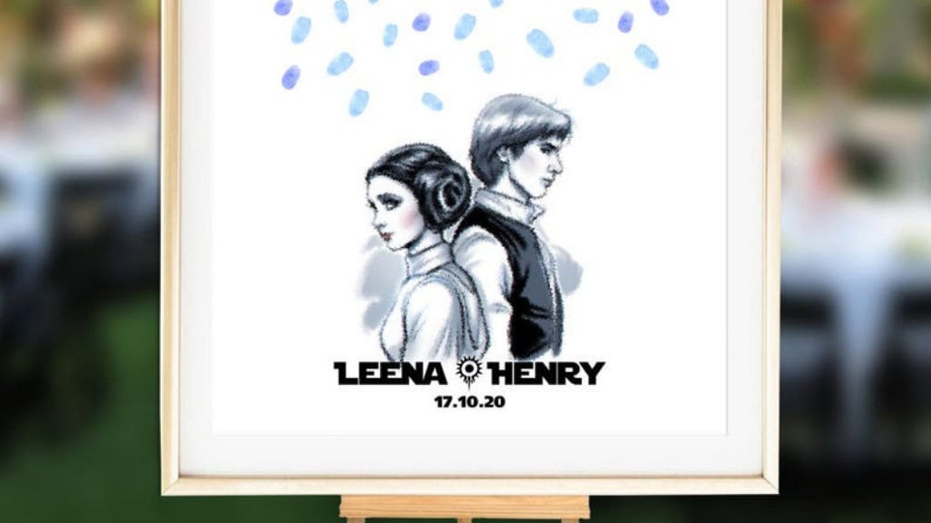 Star Wars Wedding Guest Book Poster